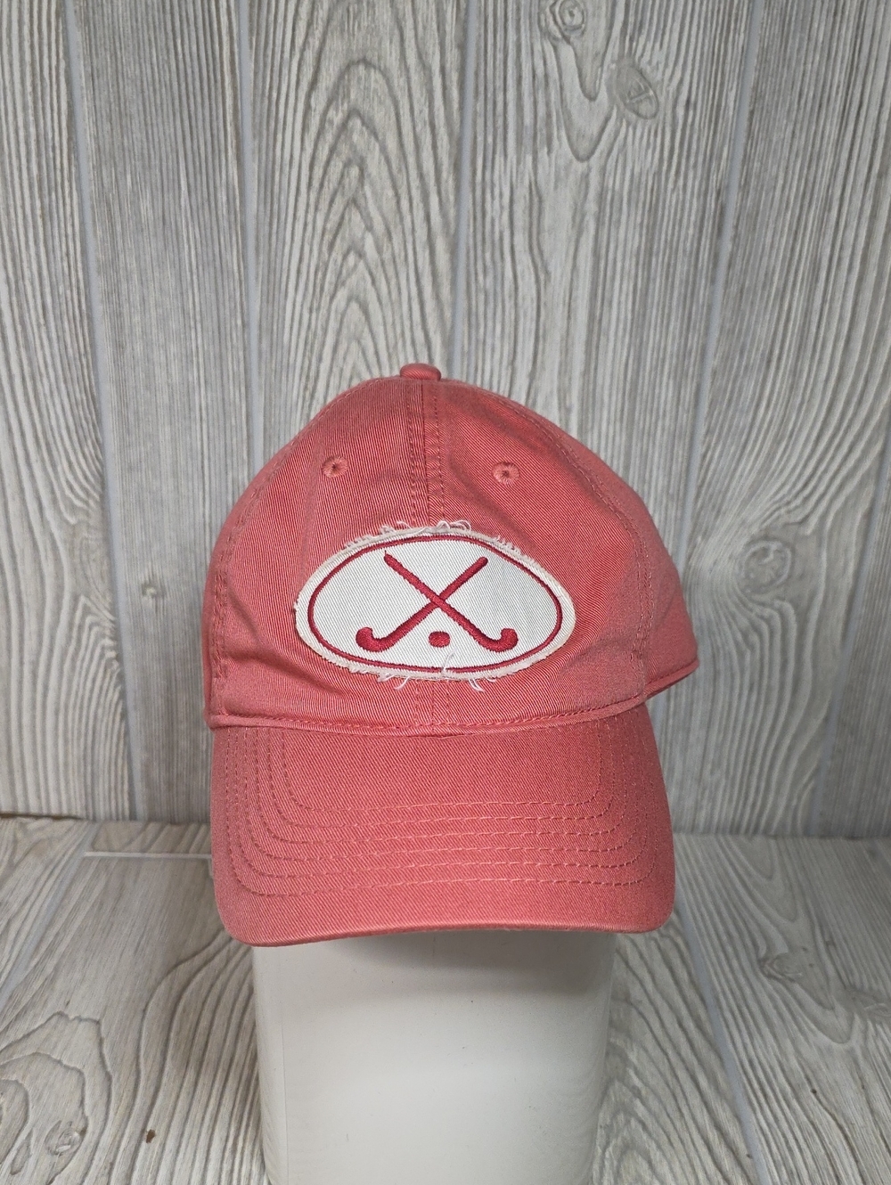 Legacy Pink Field Hockey Embroidered Patch Adult Adustable Hat